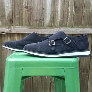 Black Suede Clarks Monks